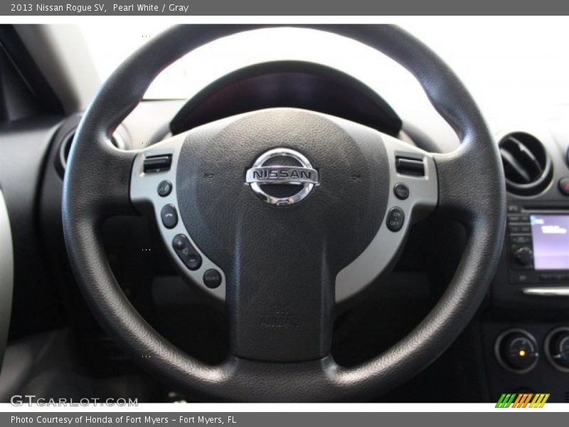 Pearl White / Gray 2013 Nissan Rogue SV