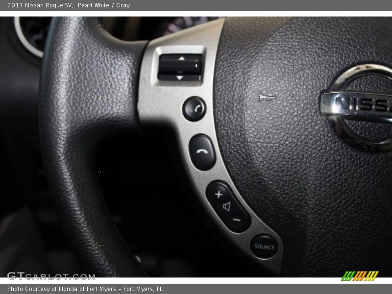 Pearl White / Gray 2013 Nissan Rogue SV
