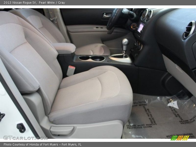 Pearl White / Gray 2013 Nissan Rogue SV
