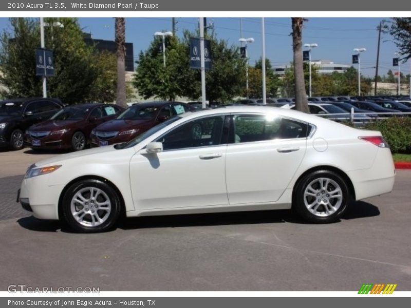 White Diamond Pearl / Taupe 2010 Acura TL 3.5