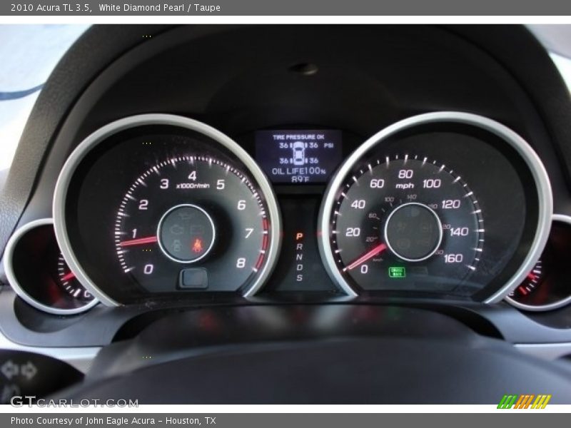 White Diamond Pearl / Taupe 2010 Acura TL 3.5