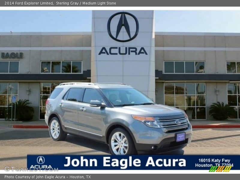 Sterling Gray / Medium Light Stone 2014 Ford Explorer Limited