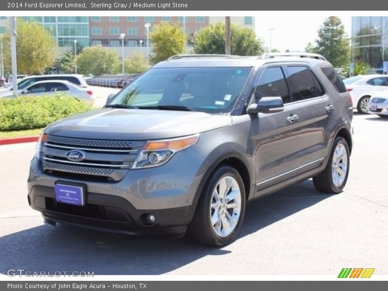 Sterling Gray / Medium Light Stone 2014 Ford Explorer Limited