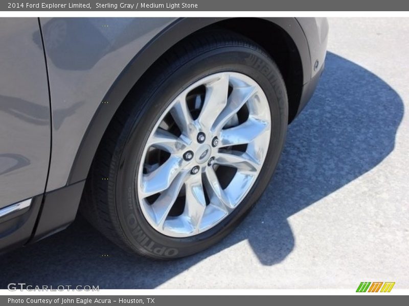 Sterling Gray / Medium Light Stone 2014 Ford Explorer Limited