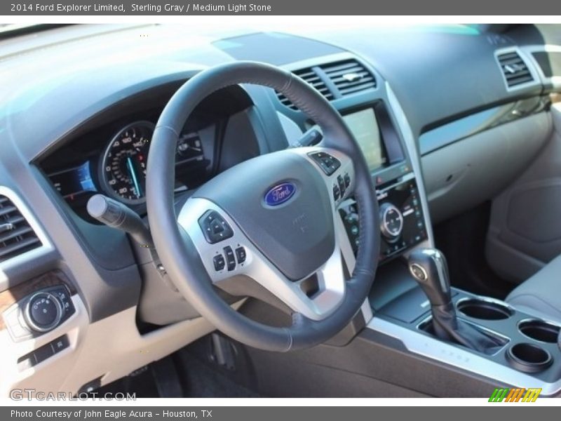 Sterling Gray / Medium Light Stone 2014 Ford Explorer Limited