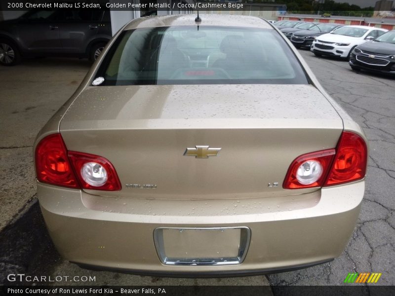 Golden Pewter Metallic / Cocoa/Cashmere Beige 2008 Chevrolet Malibu LS Sedan