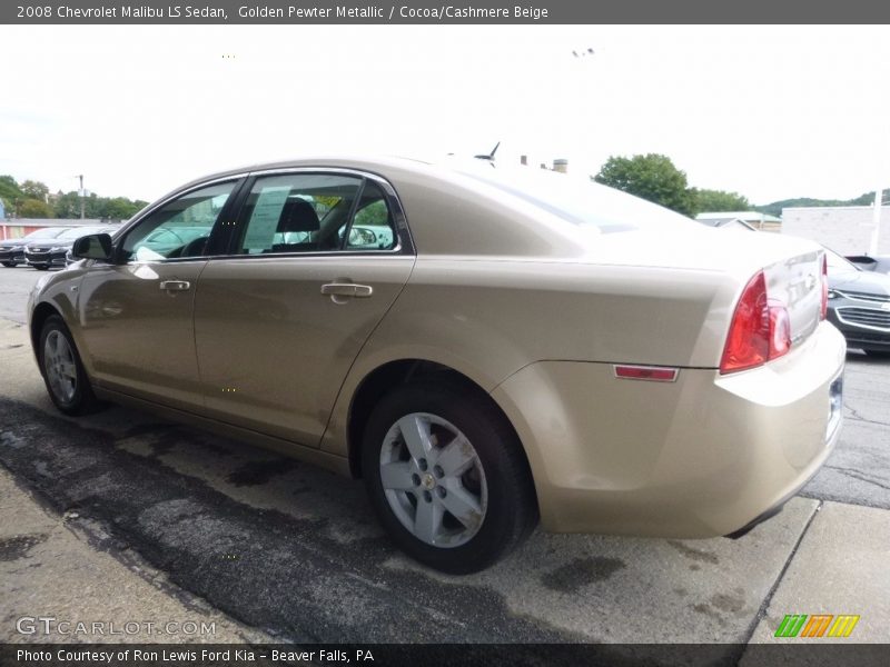 Golden Pewter Metallic / Cocoa/Cashmere Beige 2008 Chevrolet Malibu LS Sedan