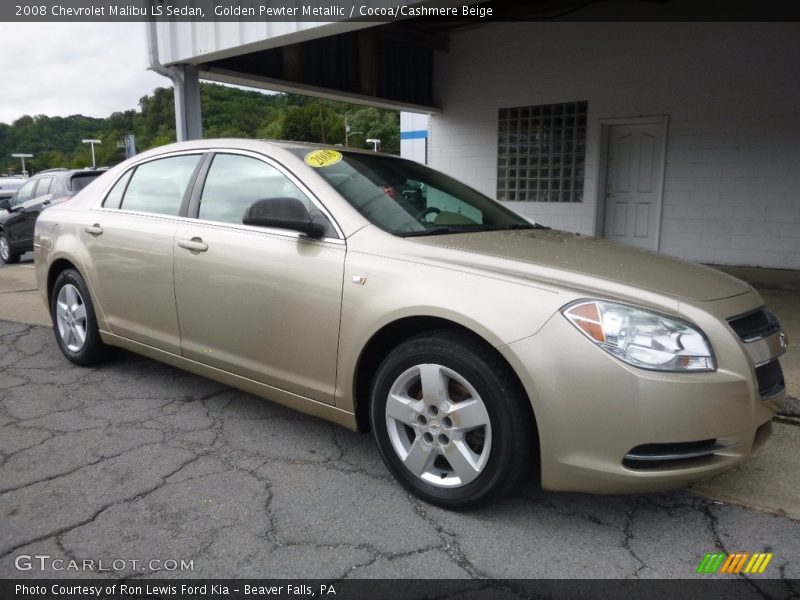 Golden Pewter Metallic / Cocoa/Cashmere Beige 2008 Chevrolet Malibu LS Sedan