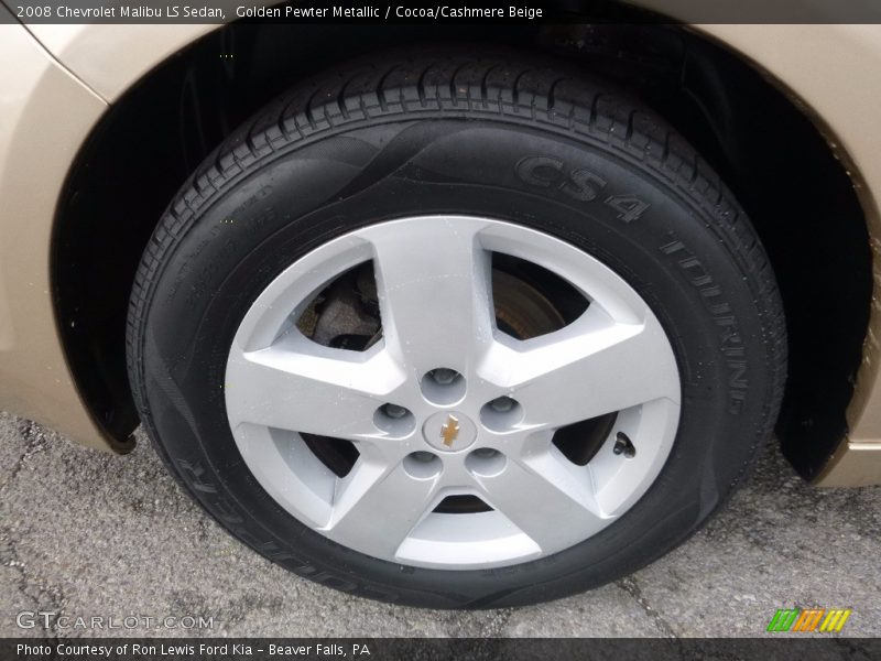 Golden Pewter Metallic / Cocoa/Cashmere Beige 2008 Chevrolet Malibu LS Sedan