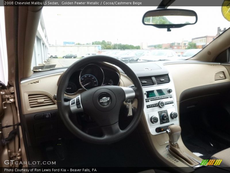 Golden Pewter Metallic / Cocoa/Cashmere Beige 2008 Chevrolet Malibu LS Sedan