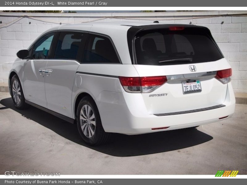 White Diamond Pearl / Gray 2014 Honda Odyssey EX-L