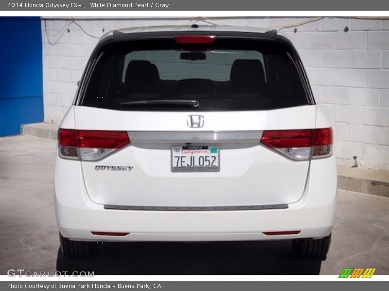 White Diamond Pearl / Gray 2014 Honda Odyssey EX-L