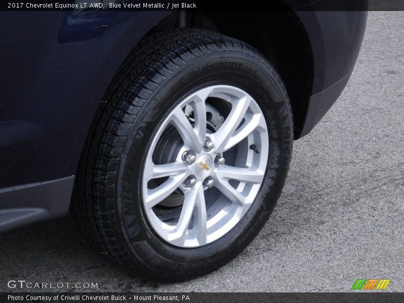 Blue Velvet Metallic / Jet Black 2017 Chevrolet Equinox LT AWD