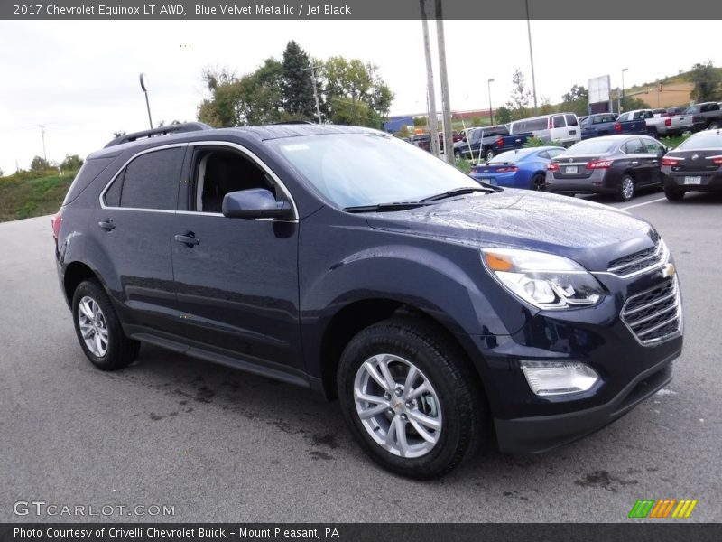 Blue Velvet Metallic / Jet Black 2017 Chevrolet Equinox LT AWD