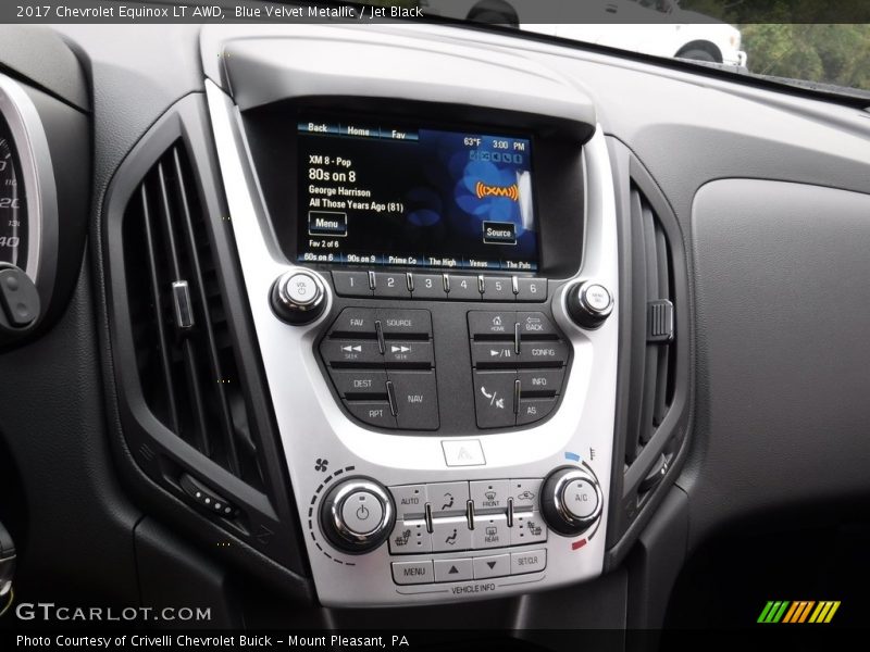 Blue Velvet Metallic / Jet Black 2017 Chevrolet Equinox LT AWD