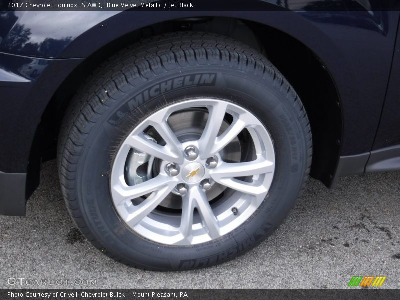 Blue Velvet Metallic / Jet Black 2017 Chevrolet Equinox LS AWD