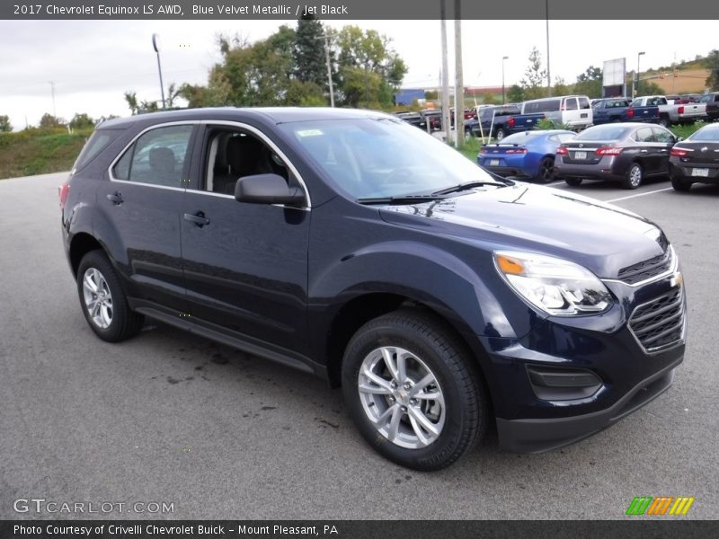 Blue Velvet Metallic / Jet Black 2017 Chevrolet Equinox LS AWD