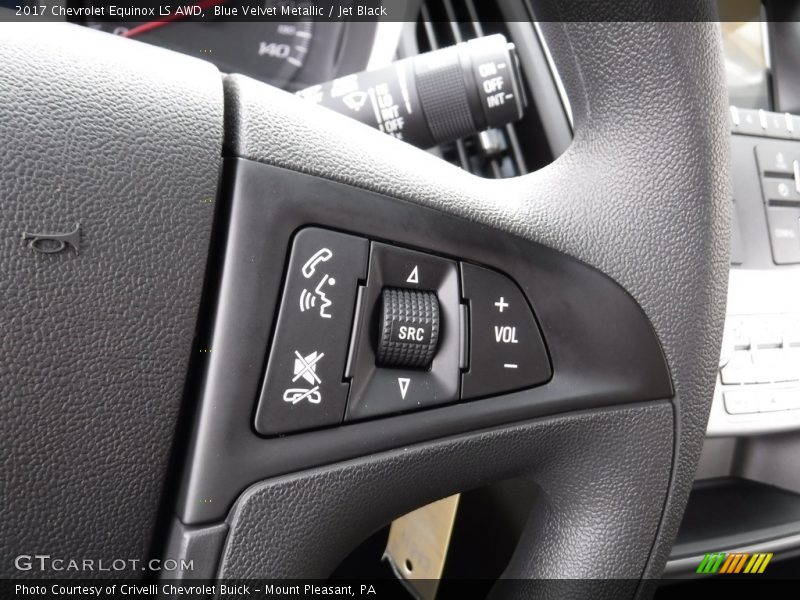 Blue Velvet Metallic / Jet Black 2017 Chevrolet Equinox LS AWD