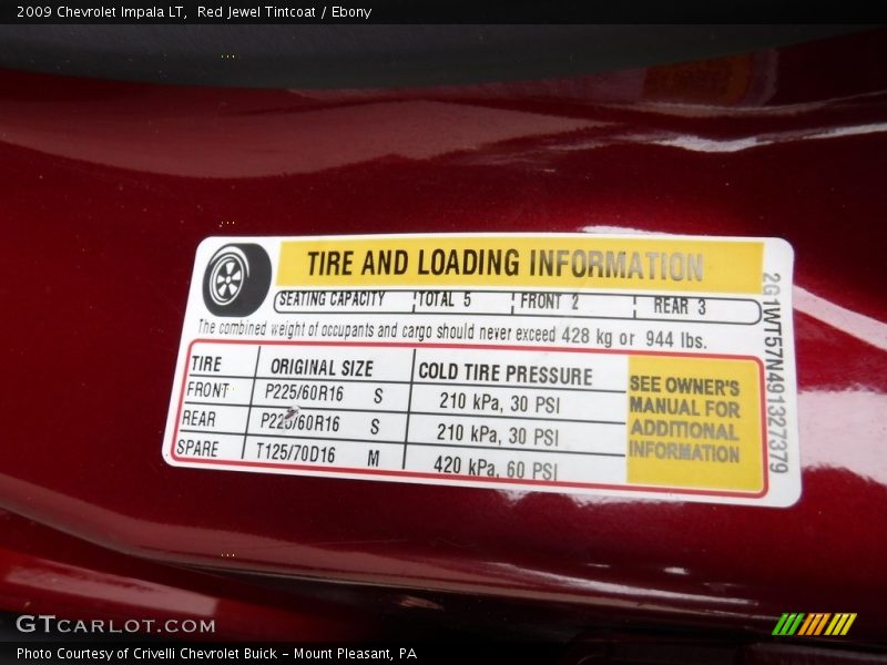 Red Jewel Tintcoat / Ebony 2009 Chevrolet Impala LT