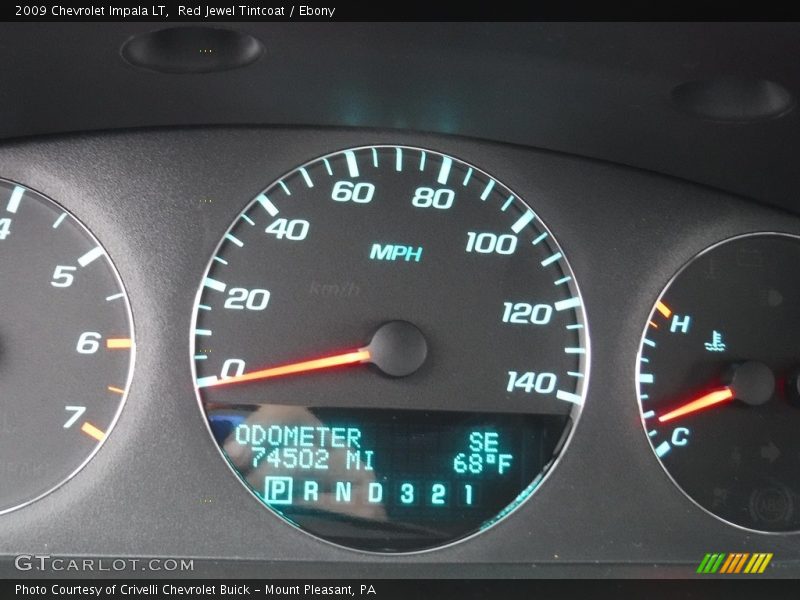 Red Jewel Tintcoat / Ebony 2009 Chevrolet Impala LT