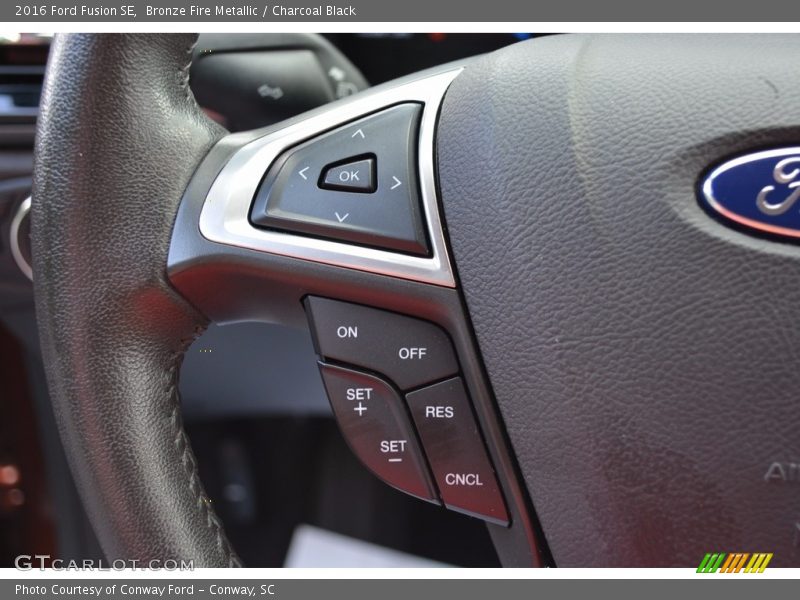 Bronze Fire Metallic / Charcoal Black 2016 Ford Fusion SE