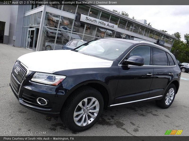 Moonlight Blue Metallic / Chestnut Brown 2017 Audi Q5 2.0 TFSI Premium quattro