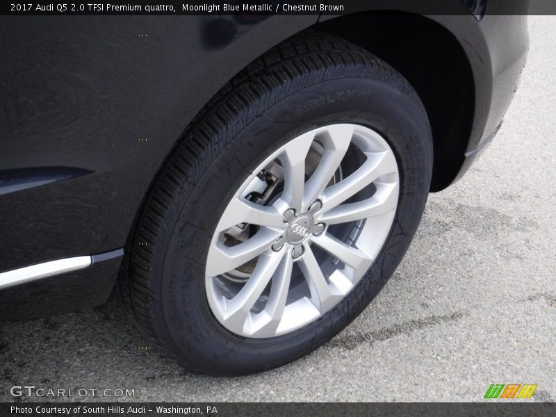 Moonlight Blue Metallic / Chestnut Brown 2017 Audi Q5 2.0 TFSI Premium quattro