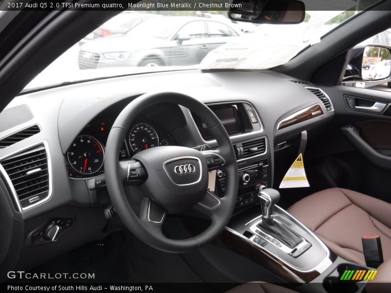 Moonlight Blue Metallic / Chestnut Brown 2017 Audi Q5 2.0 TFSI Premium quattro