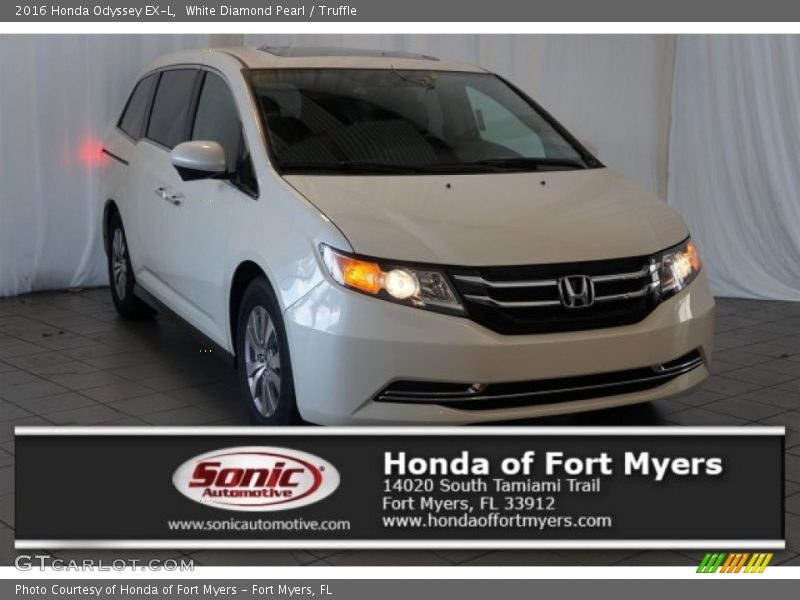 White Diamond Pearl / Truffle 2016 Honda Odyssey EX-L