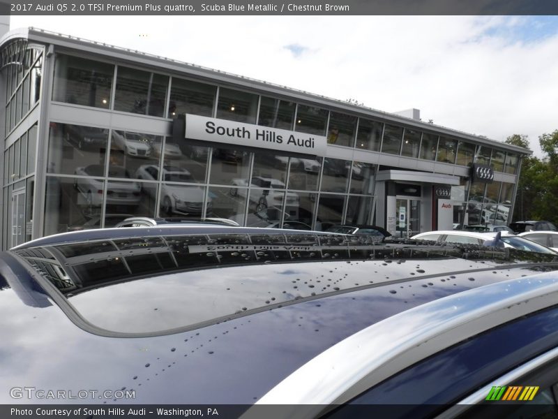 Scuba Blue Metallic / Chestnut Brown 2017 Audi Q5 2.0 TFSI Premium Plus quattro