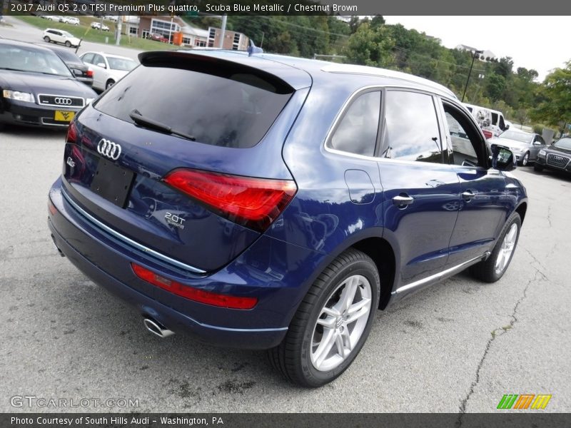 Scuba Blue Metallic / Chestnut Brown 2017 Audi Q5 2.0 TFSI Premium Plus quattro