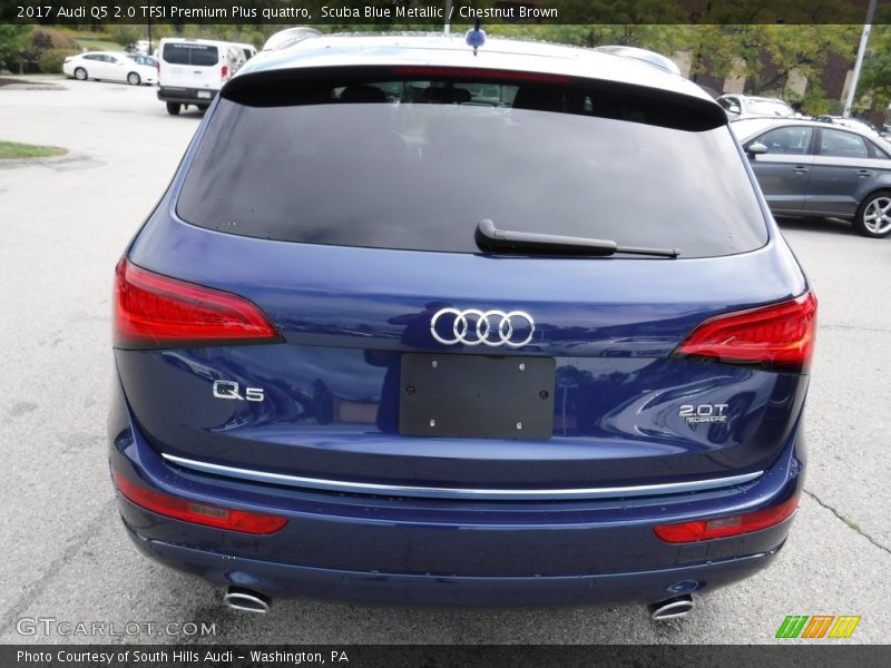 Scuba Blue Metallic / Chestnut Brown 2017 Audi Q5 2.0 TFSI Premium Plus quattro