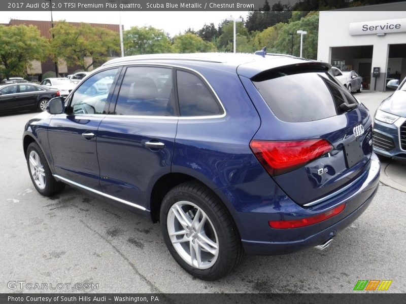 Scuba Blue Metallic / Chestnut Brown 2017 Audi Q5 2.0 TFSI Premium Plus quattro