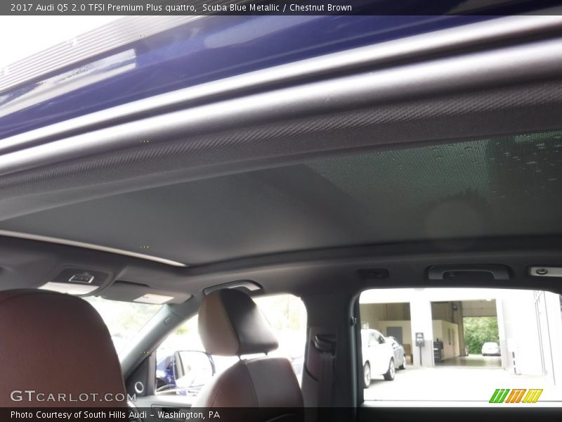 Scuba Blue Metallic / Chestnut Brown 2017 Audi Q5 2.0 TFSI Premium Plus quattro