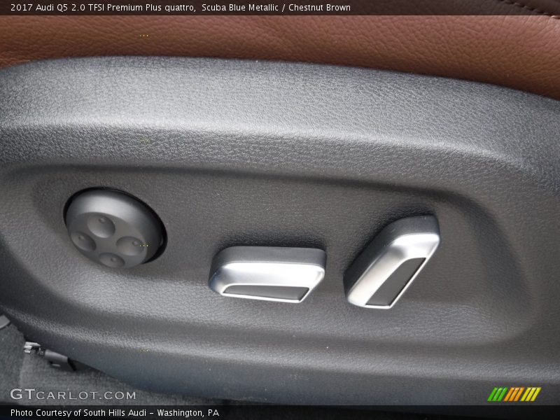 Scuba Blue Metallic / Chestnut Brown 2017 Audi Q5 2.0 TFSI Premium Plus quattro