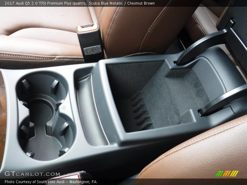 Scuba Blue Metallic / Chestnut Brown 2017 Audi Q5 2.0 TFSI Premium Plus quattro