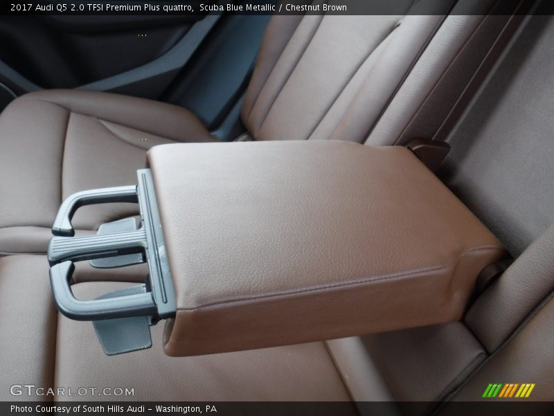 Scuba Blue Metallic / Chestnut Brown 2017 Audi Q5 2.0 TFSI Premium Plus quattro
