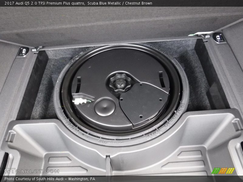 Scuba Blue Metallic / Chestnut Brown 2017 Audi Q5 2.0 TFSI Premium Plus quattro