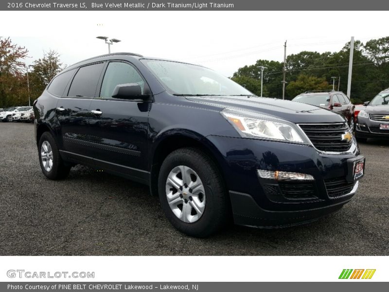 Blue Velvet Metallic / Dark Titanium/Light Titanium 2016 Chevrolet Traverse LS