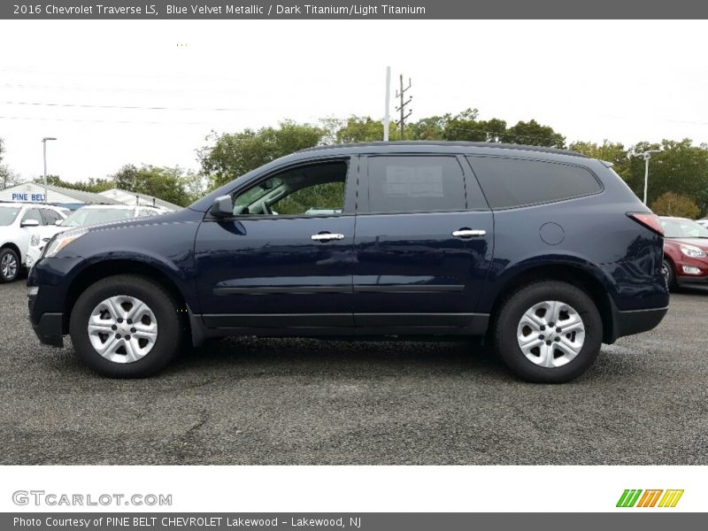Blue Velvet Metallic / Dark Titanium/Light Titanium 2016 Chevrolet Traverse LS