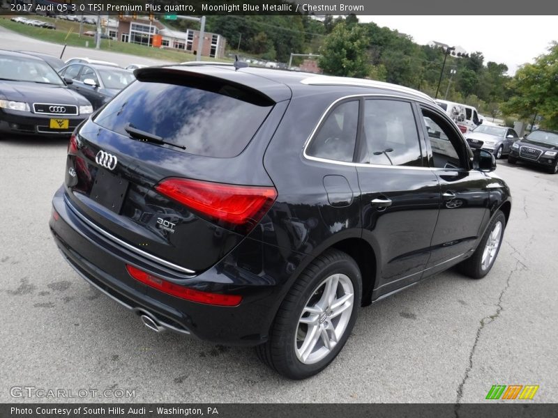 Moonlight Blue Metallic / Chestnut Brown 2017 Audi Q5 3.0 TFSI Premium Plus quattro