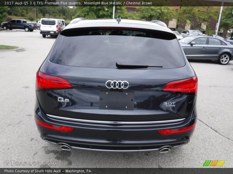 Moonlight Blue Metallic / Chestnut Brown 2017 Audi Q5 3.0 TFSI Premium Plus quattro