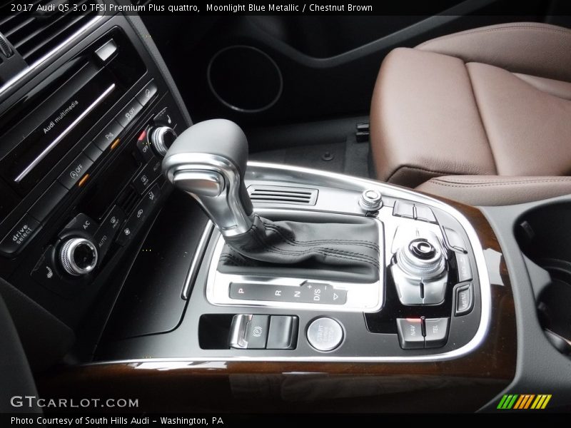 Moonlight Blue Metallic / Chestnut Brown 2017 Audi Q5 3.0 TFSI Premium Plus quattro