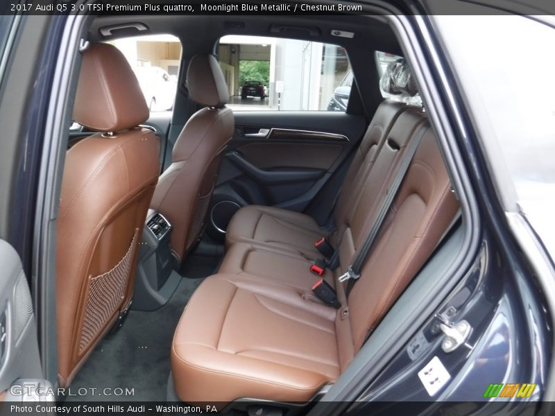 Moonlight Blue Metallic / Chestnut Brown 2017 Audi Q5 3.0 TFSI Premium Plus quattro