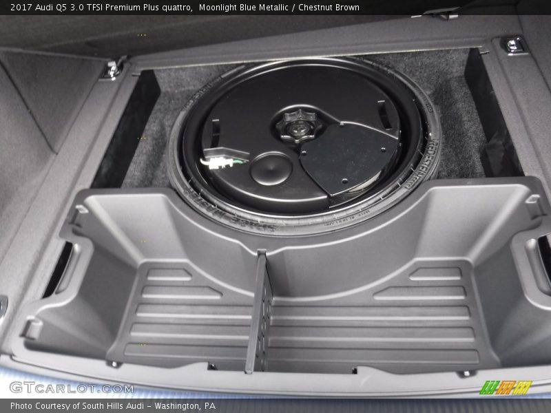 Moonlight Blue Metallic / Chestnut Brown 2017 Audi Q5 3.0 TFSI Premium Plus quattro