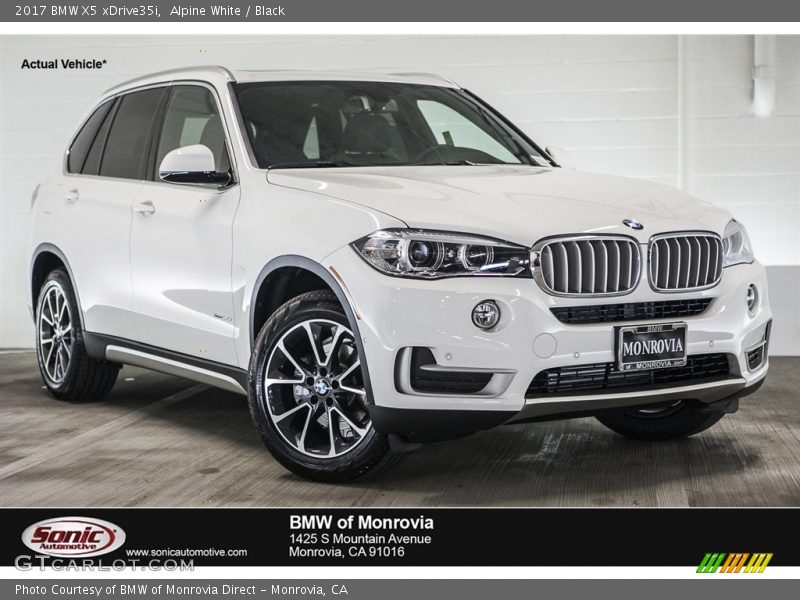 Alpine White / Black 2017 BMW X5 xDrive35i
