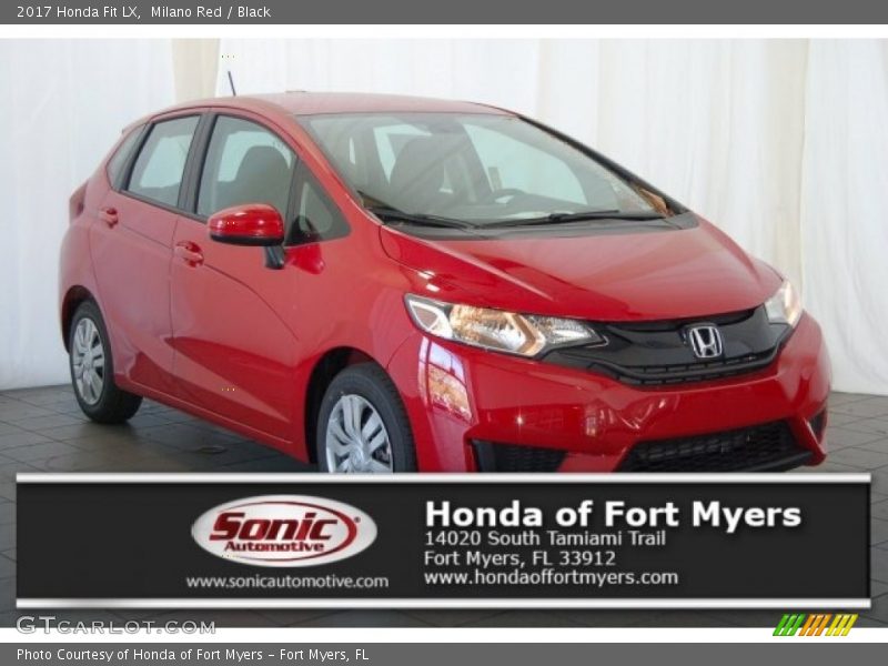 Milano Red / Black 2017 Honda Fit LX