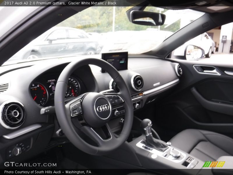 Glacier White Metallic / Black 2017 Audi A3 2.0 Premium quttaro