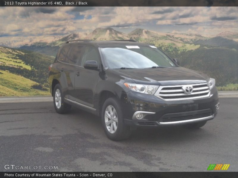 Black / Black 2013 Toyota Highlander V6 4WD