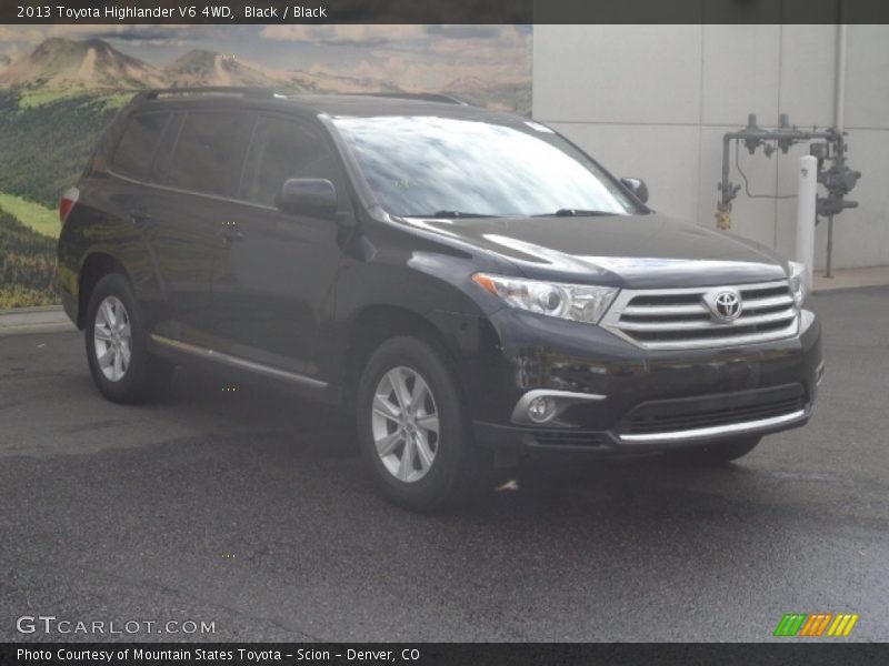 Black / Black 2013 Toyota Highlander V6 4WD